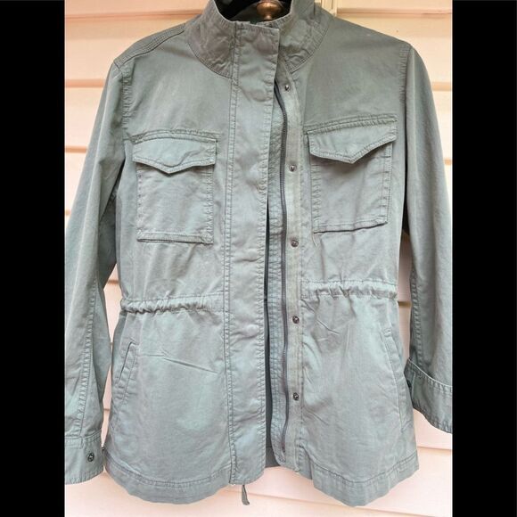 Style & Co green/teal hip length jacket, drawstring, snaps/zipper, brand new, S - Picture 8 of 11